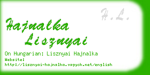 hajnalka lisznyai business card